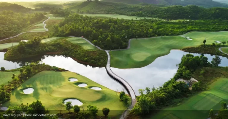 Danang Golf Club wide fairway with manicured greens near airport Da Nang