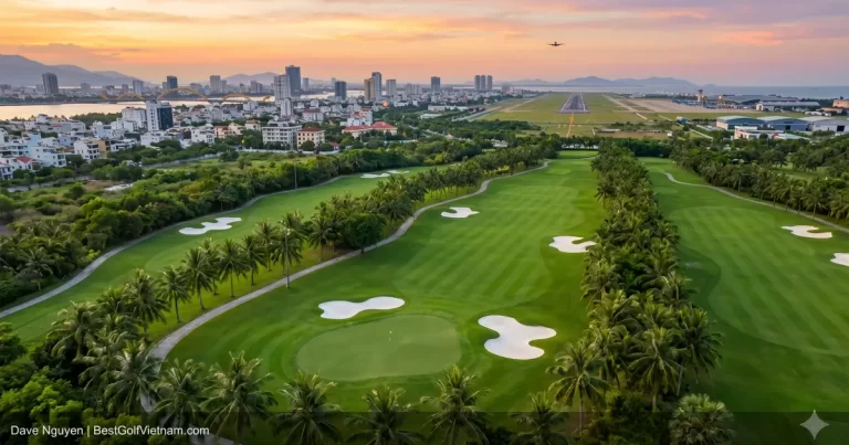Golf courses near Da Nang airport aerial map with course locations